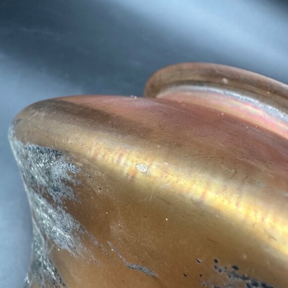 Vintage Glass Lamp Shade Light Fixture Stretch Hand Painted Art Hanging Landscap - Picture 10 of 15